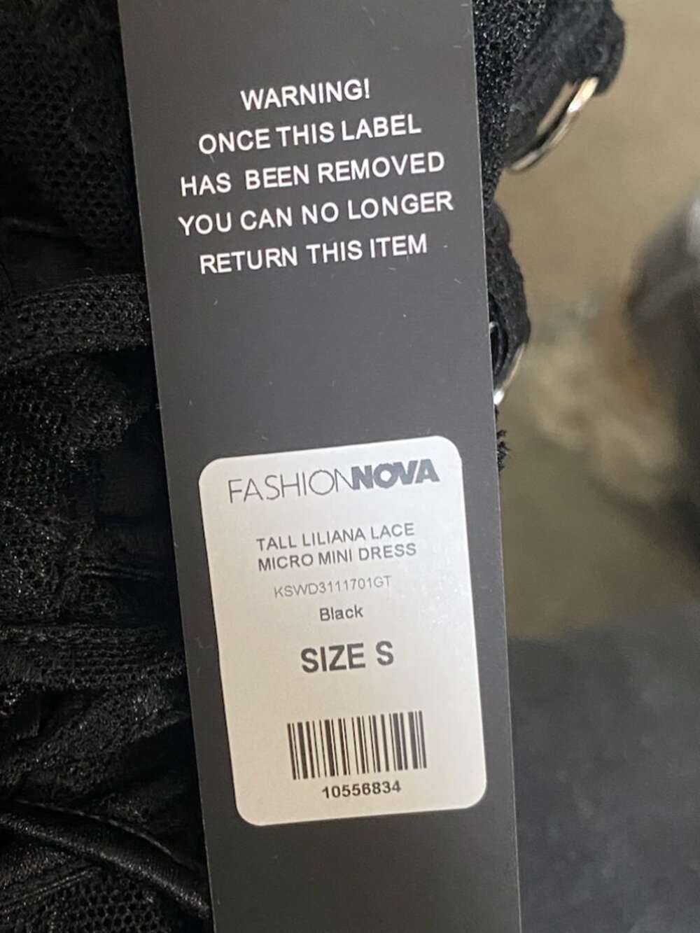 Fashion Nova Liliana Lace Micro Mini Dress - Black Tall - Picture 7 of 7